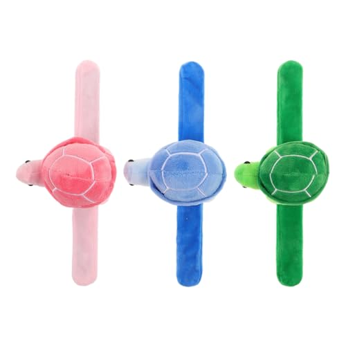 SKISUNO 3 Stück Schildkrötenarmband Schlagarmbänder für Kinderparty Gefälligkeiten Tierarmband Reptilien-Slap-Armbänder Klassenzimmer-Strumpffüller Kinderpartyspielzeug PP Baumwolle SKISUNO 3 Stück Schildkrötenarmband Schlagarmbänder für Kinderparty Gefälligkeiten Tierarmband Reptilien-Slap-Armbänder Klassenzimmer-Strumpffüller Kinderpartyspielzeug PP Baumwolle von SKISUNO