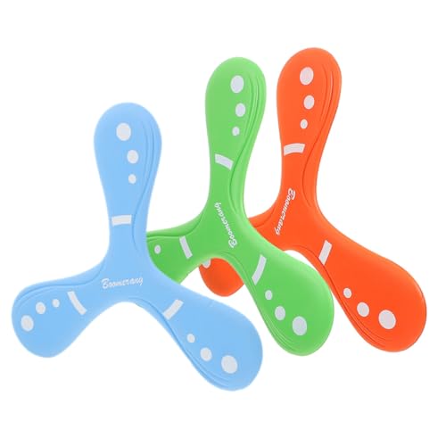 SKISUNO 3 Stück Teiliges Flexibles Bumerang Dickes Lustiges Fliegenspielzeug zur Bewegung und Koordinationsförderung Einfaches Werfen für Jungen und Mädchen von SKISUNO