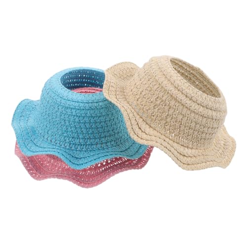 SKISUNO 3 Stück Teiliges Handgemachte Häkel Strohhaube für Puppen DIY Bastelzubehör Mini Sonnenschutz Hüte für Kostüm Accessoires Milch Rosa SKISUNO 3 Stück Teiliges Handgemachte Häkel Strohhaube für Puppen DIY Bastelzubehör Mini Sonnenschutz Hüte für Kostüm Accessoires Milch Rosa von SKISUNO