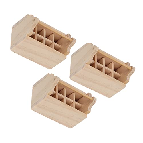 SKISUNO Einzigartige Form Miniatur-werkzeugkasten- Aus Holz 3-teiliges Miniatur-möbelmodell Realistische Foto-Requisite Für Die Dekoration Von Spielzeughäusern von SKISUNO