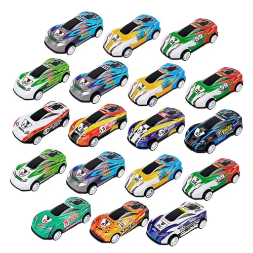 SKISUNO 30 Stück Teiliges Miniatur Auto Modell Rückziehbare Spielzeugautos ohne Batterien Robuste Metallautos für und Dekoration Fördert Eltern Junge Mädchen Spiel von SKISUNO