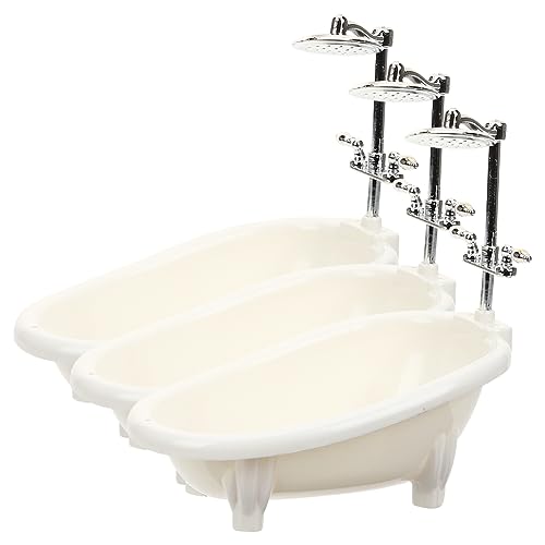 SKISUNO 3stücke Puppenbadewanne Miniatur Haus Möbel Badewanne Zubehör Für Puppenhaus Mini Haus Dekoration Aus Kunststoff SKISUNO 3stücke Puppenbadewanne Miniatur Haus Möbel Badewanne Zubehör Für Puppenhaus Mini Haus Dekoration Aus Kunststoff von SKISUNO