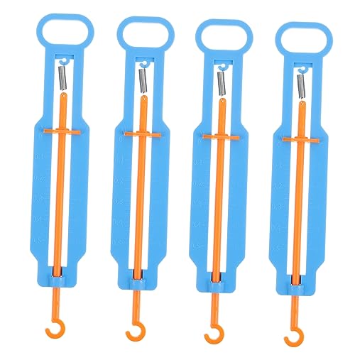SKISUNO 4 Sätze Federwaage selber Machen hängende Federwaage Abflussentblocker kleine Federwaage pädagogische DIY-Federwaage wissenschaftliches Experiment DIY frühlingswaage Plastik Blue von SKISUNO