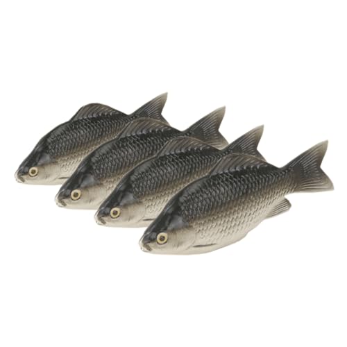 SKISUNO 4 Stück Künstliche Fische Realistische Simulierte Fischmodelle für Aquarien und Teichdekoration Leicht und Langlebig Ornamente für Zuhause und Garten von SKISUNO