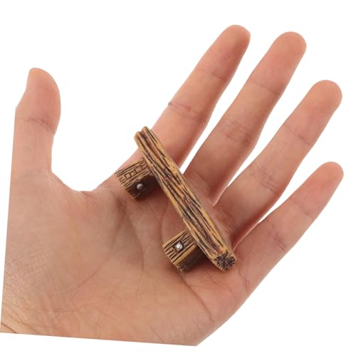SKISUNO 4 Stück Miniatur Gartenbank Resin Doppelbank für Puppenhaus und Mikrolandschaft Vintage Design Bunte Landschaftsdekoration Kleine Sitzbank für DIY Bastelprojekte von SKISUNO