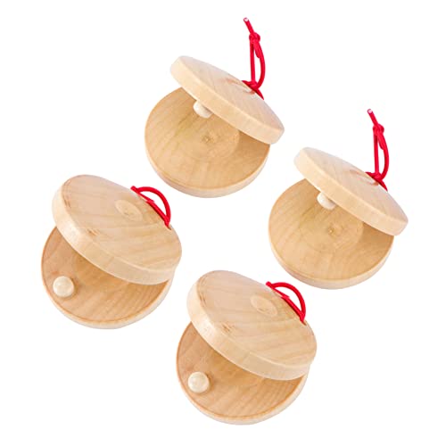 SKISUNO 4 Stück Percussion Holz Kastagnetten für Musikförderung für Kleinkinder Musikalität und Rhythmusgefühl SKISUNO 4 Stück Percussion Holz Kastagnetten für Musikförderung für Kleinkinder Musikalität und Rhythmusgefühl von SKISUNO