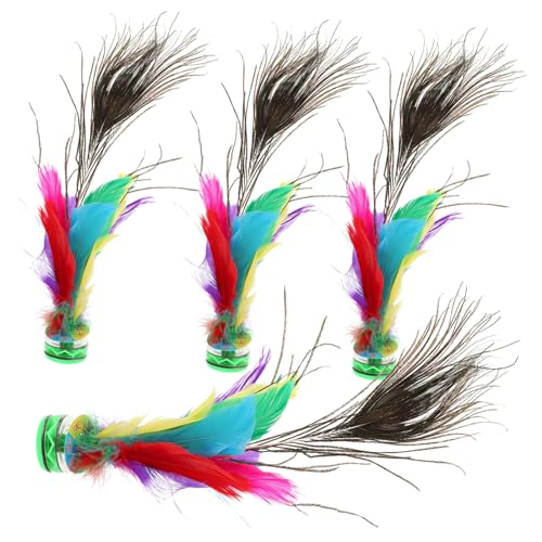 SKISUNO 4 Stück Teiliges Kickspielzeug Shuttlecock Federball für Erwachsene Langlebiges Chinesisches Jianzi Sportspielzeug für Freizeit Bewegung und Geschicklichkeitsspiele Draußen SKISUNO 4 Stück Teiliges Kickspielzeug Shuttlecock Federball für Erwachsene Langlebiges Chinesisches Jianzi Sportspielzeug für Freizeit Bewegung und Geschicklichkeitsspiele Draußen von SKISUNO