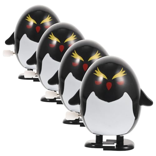 SKISUNO 4 Stück Teiliges Weihnachts Wind Up Niedliche Tierform Aufziehspielzeuge aus Leichtem Bruchsicherem Kunststoff Wiederverwendbar und Sicher für Kinderzimmer Partydekoration und von SKISUNO