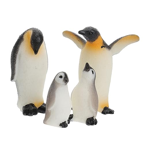 SKISUNO 4-teiliges Set Pinguin Figur Miniatur-Pinguin Bürofiguren Mini-Spielzeug Pinguin-skulptur Autostatuen Meeresspielzeug Modell Einer Pinguinfigur Pinguin-Modell Tier Ornamente Kind von SKISUNO