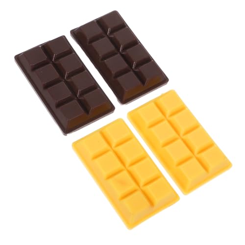SKISUNO 4Stücke Künstliche Pralinenmodelle Realistische Schokoladendekoration für Puppenhäuser Pädagogisches Schokoladenmodell für Hochzeiten Partys und Restaurantdekorationen von SKISUNO