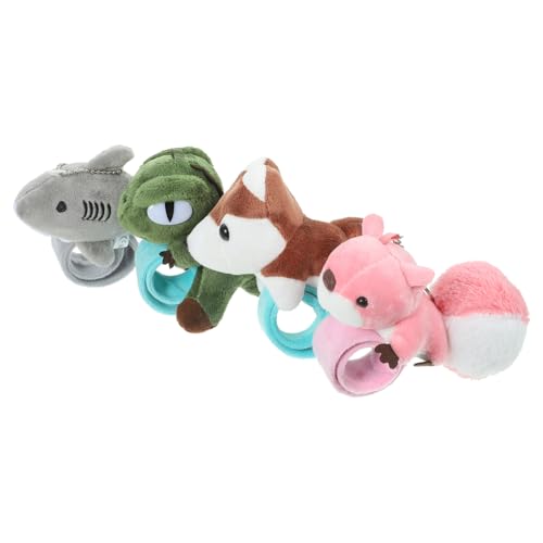 SKISUNO 4Stücke Plüsch Tiermotiv Slap Armband für Dinosaurier Squirrel Husky Geschenkidee für Kindergeburtstag und Thematische Feiern Sicheres Weiches Material SKISUNO 4Stücke Plüsch Tiermotiv Slap Armband für Dinosaurier Squirrel Husky Geschenkidee für Kindergeburtstag und Thematische Feiern Sicheres Weiches Material von SKISUNO