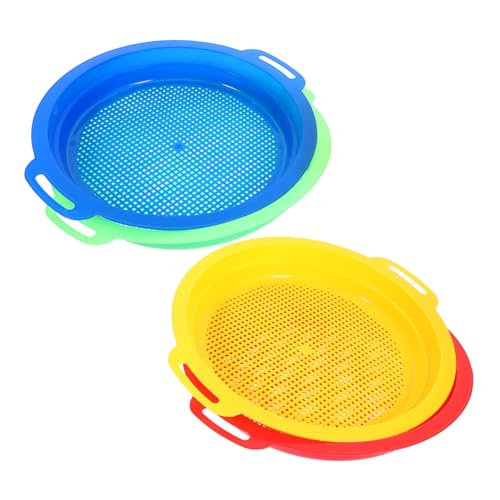 SKISUNO 4Stücke Sand Farbige Sandfilter Spielzeuge für Strand Garten und Sandkasten für Sommeraktivitäten und Schulspiele Robustes Design für Stundenlangen Spaß von SKISUNO