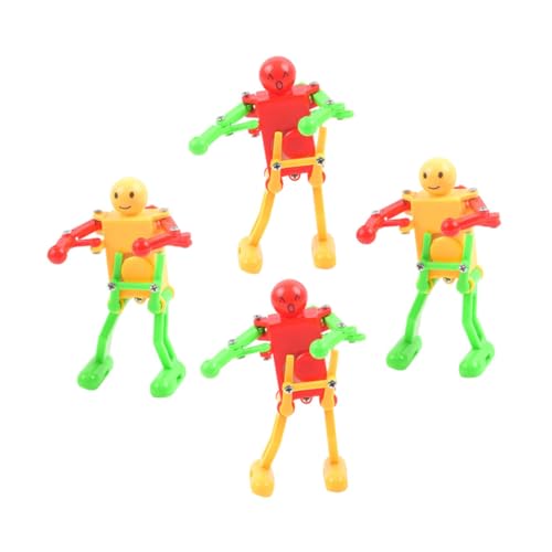 SKISUNO 4er-Pack Spielzeug-Soldat Aus Kunststoff Puppendekor Uhrwerkfeder Für Jungen Und Mädchen Geburtstagsgeschenk Zufällige Farbe von SKISUNO