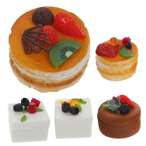 SKISUNO 5 Sätze Teiliges DIY Materialset für Kuchenförmige Aufbewahrungsboxen Realistische Kuchen Aufbewahrungsbehälter Fördert Handwerkliche Fähigkeiten und Kreativität für Junge Mädchen von SKISUNO
