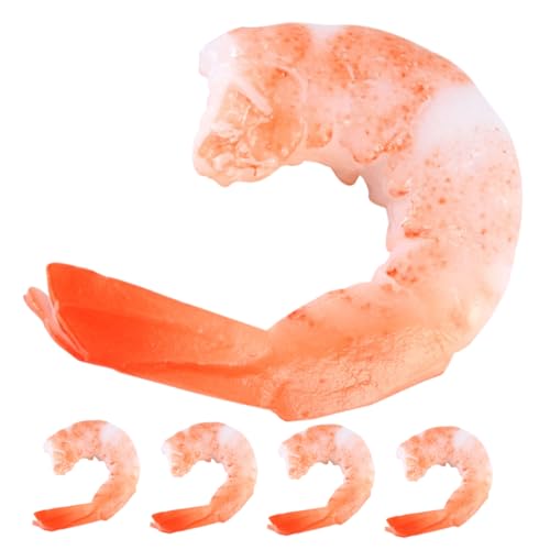 SKISUNO 5 Stück Künstliche Garnelen Modelle Teiliges Realistische Dekoration für Fotografie und Ausstellungen Hochwertige Fake Food Requisiten für Restaurant und Zuhause Lifelike Design SKISUNO 5 Stück Künstliche Garnelen Modelle Teiliges Realistische Dekoration für Fotografie und Ausstellungen Hochwertige Fake Food Requisiten für Restaurant und Zuhause Lifelike Design von SKISUNO
