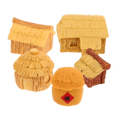 SKISUNO 5 Stück Miniatur-dorfhütten: Winzige Cottage-Figuren, Feengartenhaus, Mikro-landschaftszubehör Für Bonsai, Sukkulenten, Blumentöpfe Und DIY-heimdekorationen SKISUNO 5 Stück Miniatur-dorfhütten: Winzige Cottage-Figuren, Feengartenhaus, Mikro-landschaftszubehör Für Bonsai, Sukkulenten, Blumentöpfe Und DIY-heimdekorationen von SKISUNO