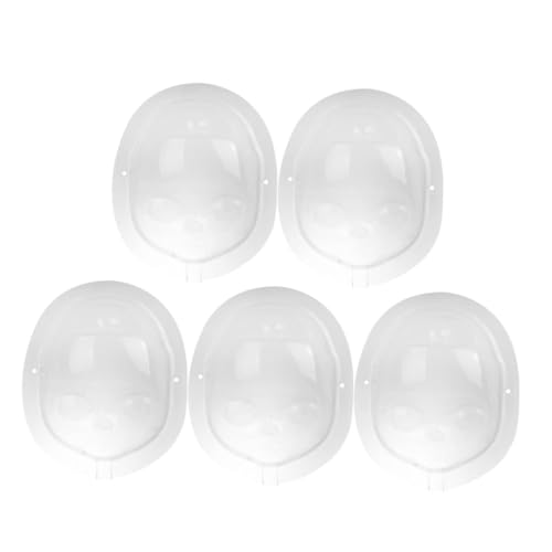 SKISUNO 5 Stück Teiliges Mini Puppen Gesichtsschutz Transparent DIY Puppenmaske für Schminken Basteln Zubehör Kleine Puppen Gesichtsabdeckung Spielzeugmaske für Puppenhandwerk von SKISUNO
