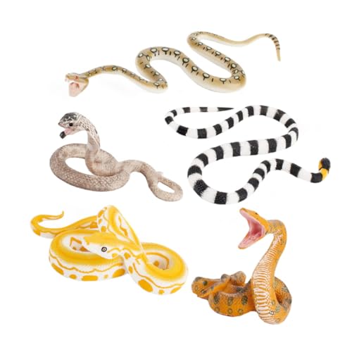 SKISUNO 5 Stück Teiliges Realistisches Täuschend Echte Fake Schlangen aus Kindersicherem Material Vielseitige Halloween Deko Streiche und Partyzubehör für April Fools und Sammler SKISUNO 5 Stück Teiliges Realistisches Täuschend Echte Fake Schlangen aus Kindersicherem Material Vielseitige Halloween Deko Streiche und Partyzubehör für April Fools und Sammler von SKISUNO