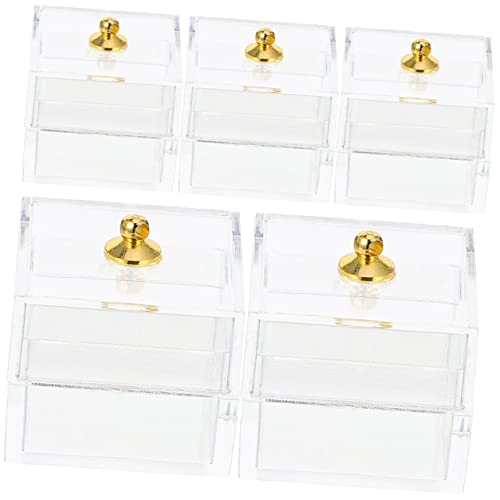 SKISUNO 5 Stück Transparente Speicherbox -Spielzeuge Miniaturen Veranstalter DIY Miniatur Aufbewahrungsboxen Dollhouse -Lagerbehälter Puppenhauszubehör Mini Doll House Accessoires Plastik SKISUNO 5 Stück Transparente Speicherbox -Spielzeuge Miniaturen Veranstalter DIY Miniatur Aufbewahrungsboxen Dollhouse -Lagerbehälter Puppenhauszubehör Mini Doll House Accessoires Plastik von SKISUNO