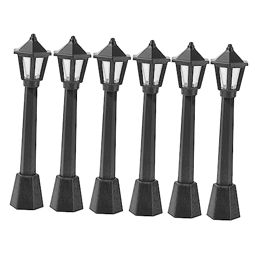 SKISUNO 6 Stück Miniatur Straßenlaternen Modell Lampen für Mikro Landschaften und DIY Dekoration Schwarz Simulation Licht für Garten und Szenen SKISUNO 6 Stück Miniatur Straßenlaternen Modell Lampen für Mikro Landschaften und DIY Dekoration Schwarz Simulation Licht für Garten und Szenen von SKISUNO