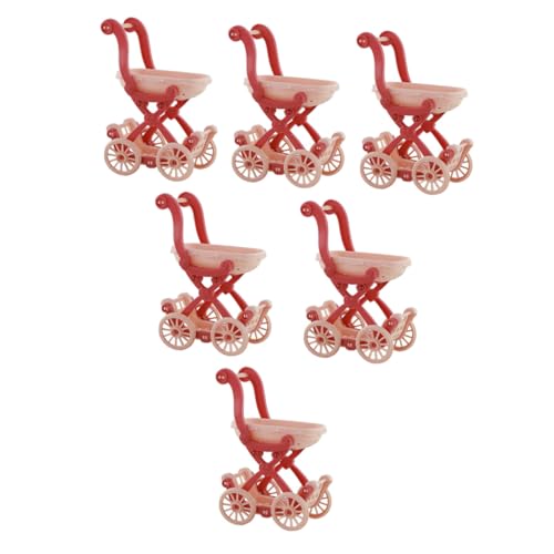 SKISUNO 6 Stück Teiliges Mini Einkaufswagen aus Robustem Material Detailgetreue Miniatur Shopping Trolleys zur Puppenhaus Dekoration für DIY Möbelmodelle und Kreative Mini Zufällige Farbe von SKISUNO