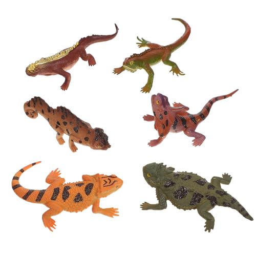 SKISUNO 6 Stück Teiliges Reptilienmodell Simulation Tierfigur für Lernspielzeug und Langlebig von SKISUNO