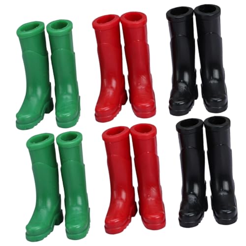 SKISUNO 6Paare Miniatur Regenstiefel für Puppenhäuser Dekorative Mini Schuhe und Perfektes Zubehör für Miniatur Szenen und Spielzeugdeko SKISUNO 6Paare Miniatur Regenstiefel für Puppenhäuser Dekorative Mini Schuhe und Perfektes Zubehör für Miniatur Szenen und Spielzeugdeko von SKISUNO