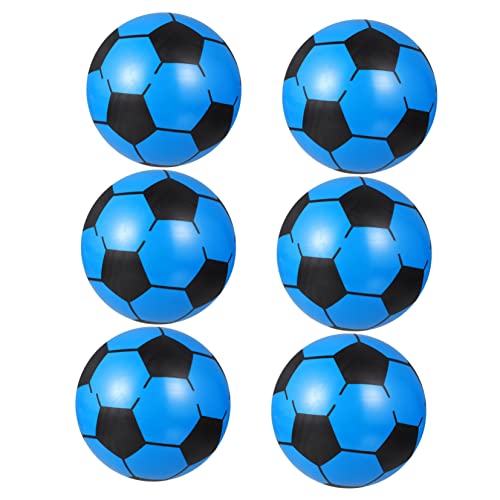 SKISUNO 6Stücke Aufblasbare Fußballkugeln für Farbenfroh für Drinnen und Draußen Fördert Farbkognition und Stimulation Perfektes für Jungen von SKISUNO