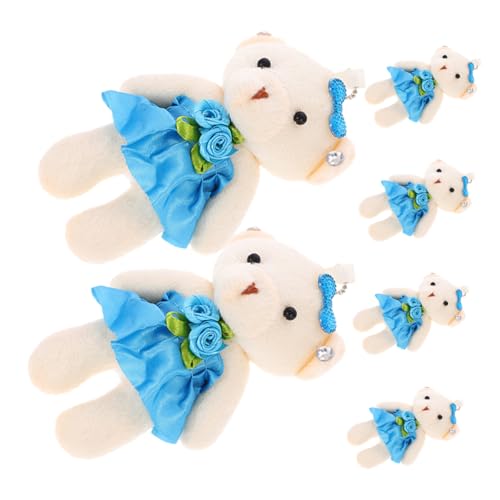 SKISUNO 6Stücke Bärenspielzeug Weiche Gefüllte Bärenpuppen für DIY Schlüsselanhänger Hochzeit und Dekoration für Besondere Anlässe SKISUNO 6Stücke Bärenspielzeug Weiche Gefüllte Bärenpuppen für DIY Schlüsselanhänger Hochzeit und Dekoration für Besondere Anlässe von SKISUNO