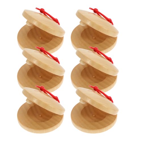 SKISUNO 6Stücke Holz Kastagnetten für Musikinstrumente Rhythmus und Melodie Langlebiges Schima Superba Material für Frühe Musikalische und Kreative SKISUNO 6Stücke Holz Kastagnetten für Musikinstrumente Rhythmus und Melodie Langlebiges Schima Superba Material für Frühe Musikalische und Kreative von SKISUNO