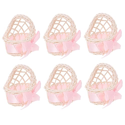 SKISUNO Dekorativer Blumenkorb Miniatur-blumenkorb Für Puppenhaus Mini-korbmodell Aufbewahrungskorb-Ornament von SKISUNO