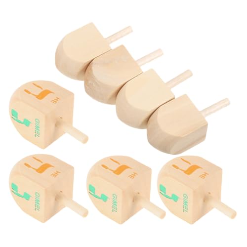 SKISUNO Mittelgroßes Spielzeug 8 Stück Hölzerner Chanukka-Dreidel Chanukka-kreisel Chanukka-partyspiele Handgefertigter Dreidel Mit Hebräischen Buchstaben SKISUNO Mittelgroßes Spielzeug 8 Stück Hölzerner Chanukka-Dreidel Chanukka-kreisel Chanukka-partyspiele Handgefertigter Dreidel Mit Hebräischen Buchstaben von SKISUNO