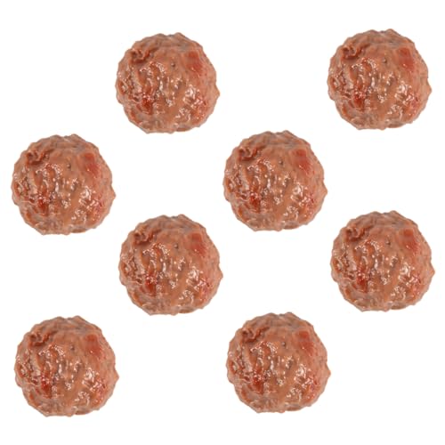 SKISUNO 8 Stück Simuliertes Rindfleischballmodell Meatballs hängend Stütze Requisiten realistisch gefälscht Künstliches Rindfleisch-Fleischbällchen Party-Requisite Kochspielzeug PVC Brown SKISUNO 8 Stück Simuliertes Rindfleischballmodell Meatballs hängend Stütze Requisiten realistisch gefälscht Künstliches Rindfleisch-Fleischbällchen Party-Requisite Kochspielzeug PVC Brown von SKISUNO
