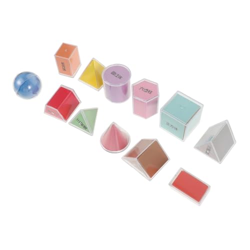 SKISUNO 8-teiliges Kinder-Set Aus Geometrischen Körpern 3D-kunststoffformen Zum Messen Von Volumen Mathematik Manipulatives Spielzeug von SKISUNO
