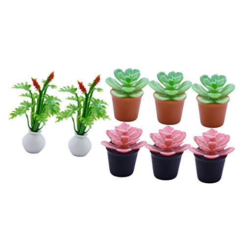 SKISUNO 8Stücke Teiliges Miniaturpflanzen für Puppenhäuser Realistische Bonsai Deko für Kreative Arrangements SKISUNO 8Stücke Teiliges Miniaturpflanzen für Puppenhäuser Realistische Bonsai Deko für Kreative Arrangements von SKISUNO