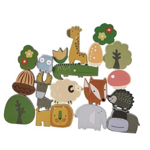 SKISUNO Blockiert Haushaltsspielzeug Tierblöcke Stapelbare Tiere Balance Spielzeug Stapelblöcke Pädagogisches Cartoon Stapelspielset Tierfiguren Blöcke Fantasievolles Spielen Vorschul von SKISUNO