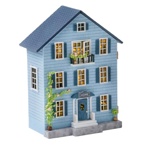 SKISUNO DIY Miniatur Puppenhaus Bausatz mit Holzmöbeln Kreatives Mini Haus Modell für Erwachsene und Jugendliche Weihnachtsdeko Holzkunst Tischdeko Figuren SKISUNO DIY Miniatur Puppenhaus Bausatz mit Holzmöbeln Kreatives Mini Haus Modell für Erwachsene und Jugendliche Weihnachtsdeko Holzkunst Tischdeko Figuren von SKISUNO