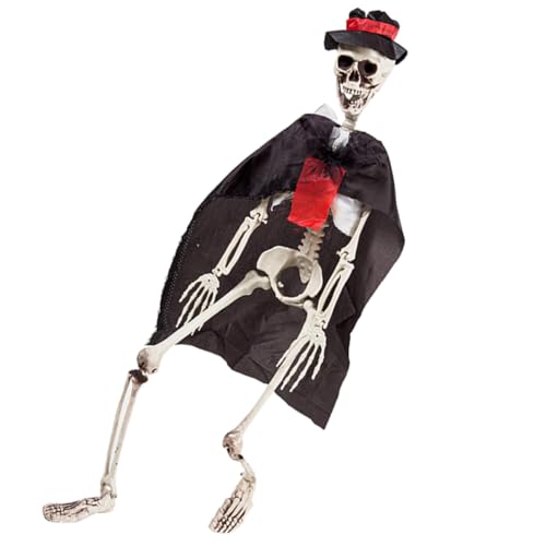 SKISUNO Decor Skelettprop Halloween Skelettdekoration zum Aufhängen Ganzkörper Kunststoffskelett Kreatives Gartenhänge mit Beweglichen Gelenken Bewegliche Skelettfigur für Halloween Party SKISUNO Decor Skelettprop Halloween Skelettdekoration zum Aufhängen Ganzkörper Kunststoffskelett Kreatives Gartenhänge mit Beweglichen Gelenken Bewegliche Skelettfigur für Halloween Party von SKISUNO