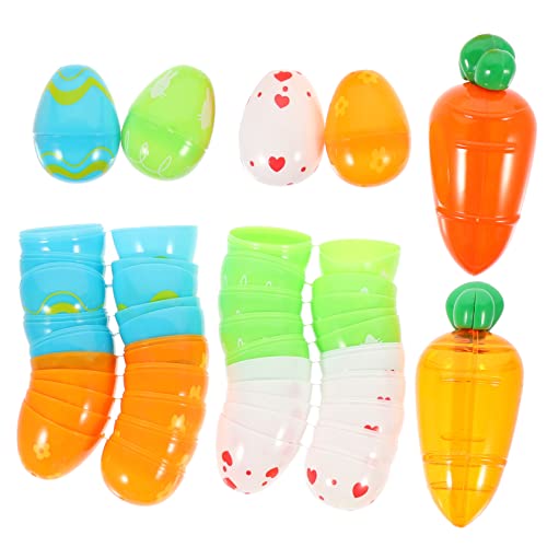 SKISUNO Dekorative Klare Osterspielzeug Ostern Künstliche Karotten Osterdekoration Eierfüllbar Osterpartyversorgung Osterei Behandeln Leere Ostereier Ostermöhren Ostereier Spielzeug SKISUNO Dekorative Klare Osterspielzeug Ostern Künstliche Karotten Osterdekoration Eierfüllbar Osterpartyversorgung Osterei Behandeln Leere Ostereier Ostermöhren Ostereier Spielzeug von SKISUNO
