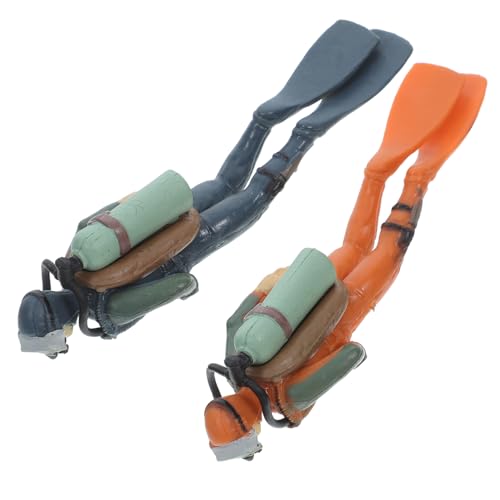 SKISUNO 2 Stücke Miniatur Taucher Figurine Lebensechte Aquarium Dekorationen Aquarium Ornament Für Home Office von SKISUNO