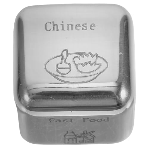 SKISUNO Edelstahl Würfel Essensentscheidung Würfel Partyspiel Leicht Tragbar Kreativer Entscheidungswürfel für Freunde und Klassenkameraden Silber Modell von SKISUNO