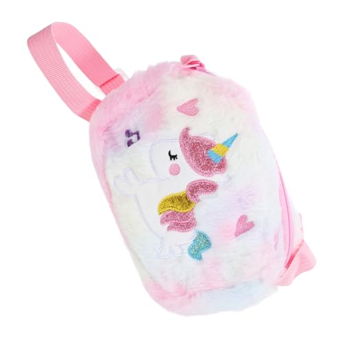 SKISUNO Einhorn Plüsch Umhängetasche für Niedliche Crossbody Geldbörse mit Verstellbarem Gurt Farbenfrohes Design für Snacks und Persönliche Gegenstände für Feiern von SKISUNO