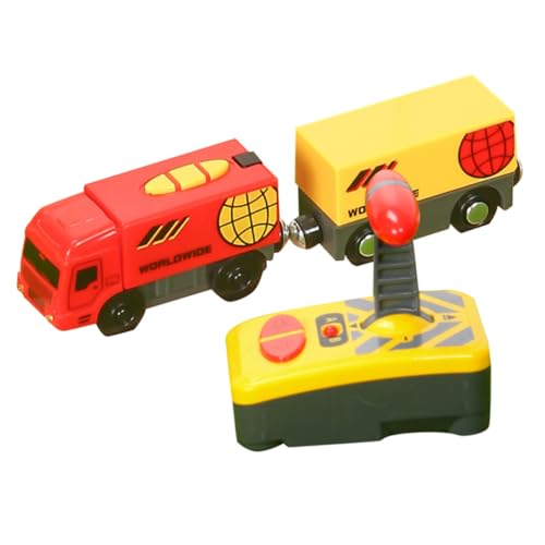 SKISUNO Elektrischer Kinderzug aus Umweltfreundlichem Kunststoff Kompatibel mit Holzeisenbahn Schienen Batterielos Sicher und Verschleißfest für Jungen und Mädchen Zufällige Farbe von SKISUNO
