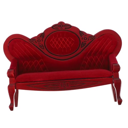 SKISUNO Entzückendes Möbelset Im Vintage-Stil Miniatur-Sofa-Set Für Puppenhaus Dekoratives Mini- -Accessoire von SKISUNO