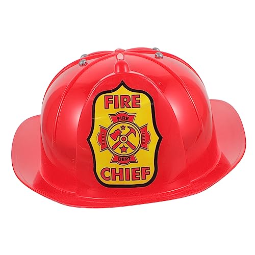 SKISUNO Feuerwehrhelm Dekorativer Feuerwehrmann Hut Aus Plastik Für Kostümzubehör Für Feuerwehr Cosplay Und Rollenspiele Ideal Für Partys Und Halloween von SKISUNO