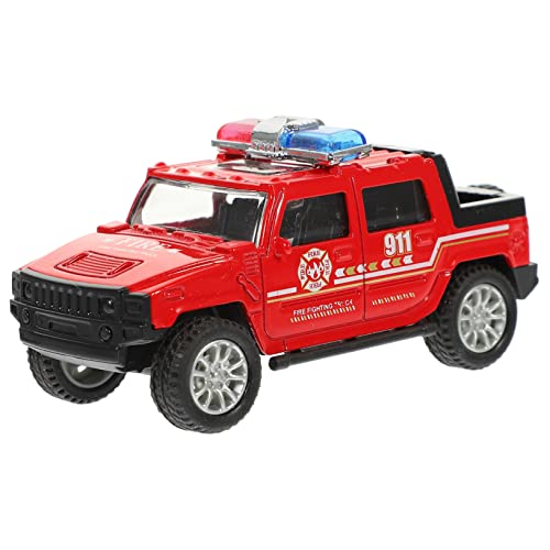 SKISUNO Feuerwehrspielzeug Rückziehauto aus Kunststoff Simuliertes Feuerwehrauto für Kognitive Entwicklung Lernspielzeug für Attraktives Design in Rot ohne Licht und Türen SKISUNO Feuerwehrspielzeug Rückziehauto aus Kunststoff Simuliertes Feuerwehrauto für Kognitive Entwicklung Lernspielzeug für Attraktives Design in Rot ohne Licht und Türen von SKISUNO