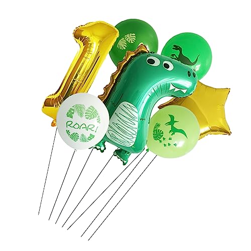 SKISUNO Folienballon Dinosaurier Nummer 1 Geburtstagsdeko Kindertag Partydekoration Dekorative Luftballons Für Dino Themenfeiern Goldener Farbton SKISUNO Folienballon Dinosaurier Nummer 1 Geburtstagsdeko Kindertag Partydekoration Dekorative Luftballons Für Dino Themenfeiern Goldener Farbton von SKISUNO