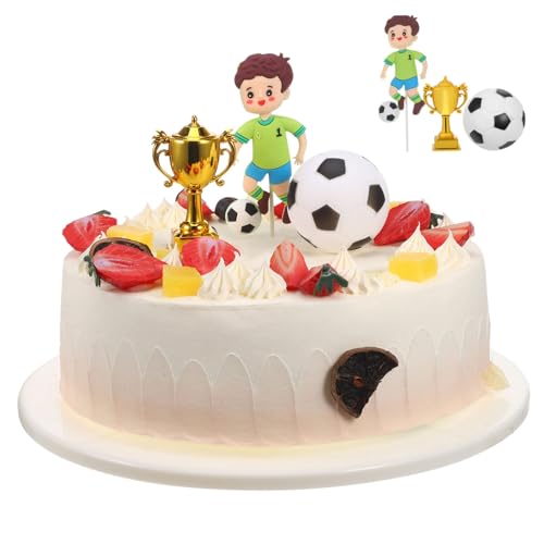 SKISUNO Fußball Geburtstagstorte Dekoration mit Teiligem Fußball Cake Topper für Kindergeburtstag Langlebige Farbintensive Sports Cake Toppers Vielseitig Einsetzbar für SKISUNO Fußball Geburtstagstorte Dekoration mit Teiligem Fußball Cake Topper für Kindergeburtstag Langlebige Farbintensive Sports Cake Toppers Vielseitig Einsetzbar für von SKISUNO