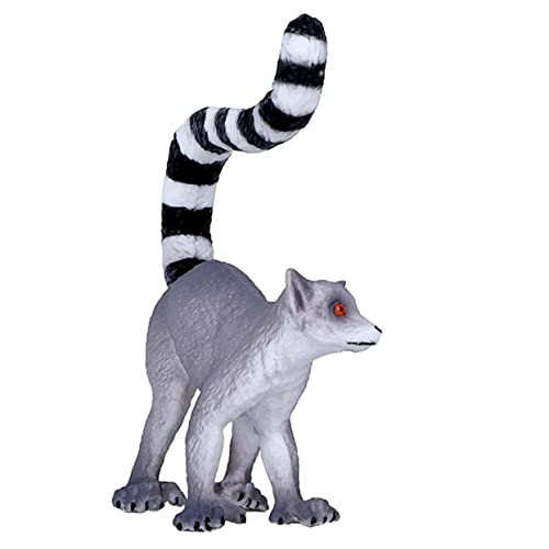 SKISUNO Simulationstierfigur Lemur Aus Plastik Spielzeug Tierfigur Für Heimdekoration Und Lernspielzeug Realistisches Aussehen Für Kreatives Spielen Und Raumdekoration von SKISUNO