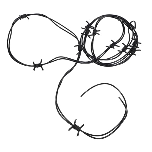 SKISUNO Halloween Deko Stacheldraht Schwarzer Stacheldraht Deko Für Party Geisterhaus Gruselige Halloween-Dekoration Innen Außen Wiederverwendbar von SKISUNO